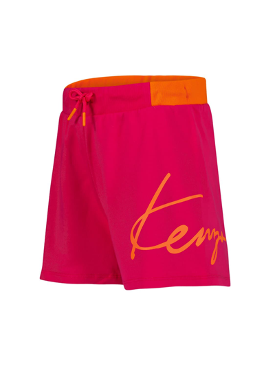 Shop Kenzo Shorts For Girls In Fuchsia