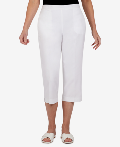 Shop Alfred Dunner Plus Size Siesta Key Heat Set Capri Pants In White