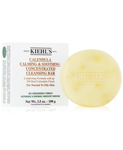 Shop Kiehl's Since 1851 Calendula Calming & Soothing Concentrated Cleansing Bar, 3.5 Oz. In No Color