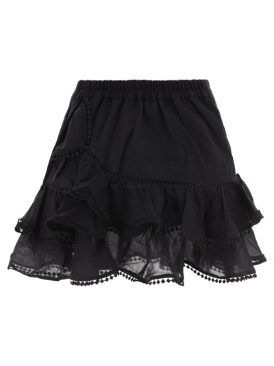 Shop Charo Ruiz "fera" Flounced Skirt In Black  