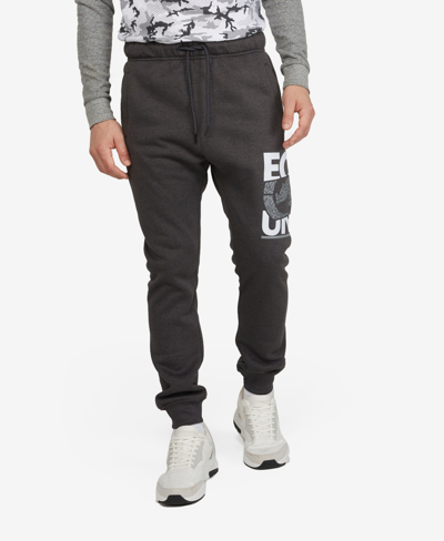 Shop Ecko Unltd Men's Big And Tall Over And Under Joggers In Charcoal