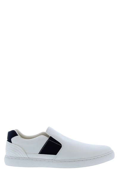 Shop English Laundry Landon Leather Slip-on Sneaker In White