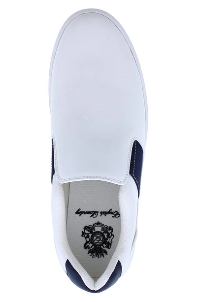 Shop English Laundry Landon Leather Slip-on Sneaker In White