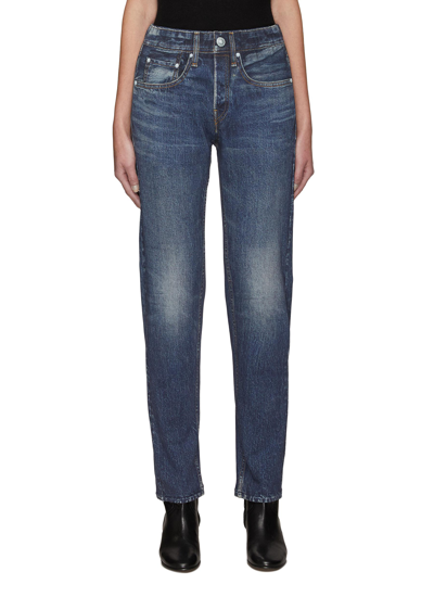 Shop Rag & Bone Miramar' Medium Wash Straight Jeans In Blue