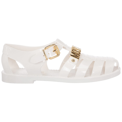 Shop Moschino Kevin40 Sandals In Bianco