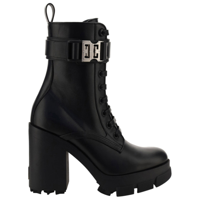 Shop Givenchy Terra Heeled Ankle Boots In Nero
