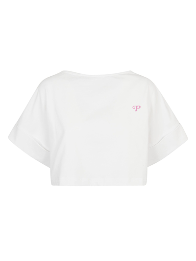 Shop Philosophy Di Lorenzo Serafini Cropped Logo T-shirt In White