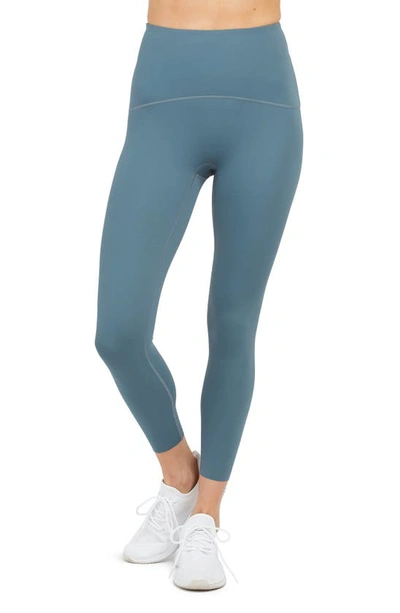 Shop Spanx Booty Boost Active 7/8 Leggings In Storm Blue