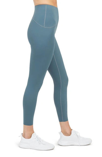 Shop Spanx Booty Boost Active 7/8 Leggings In Storm Blue