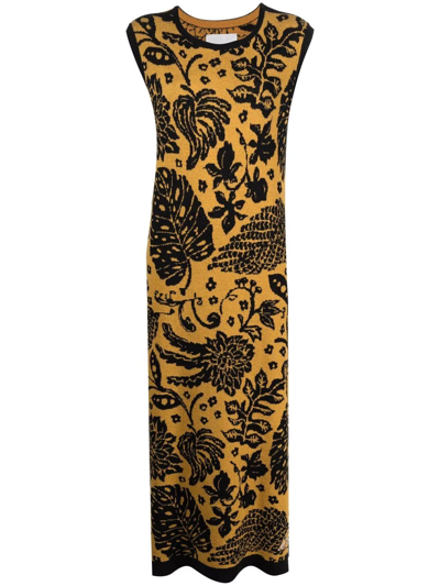 Shop Jil Sander Contrasting-print Dress In Black