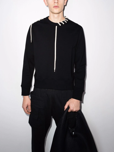 Shop Craig Green Shoelace-detail Sweatshirt In Black