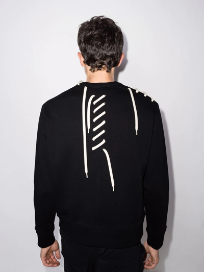 Shop Craig Green Shoelace-detail Sweatshirt In Black