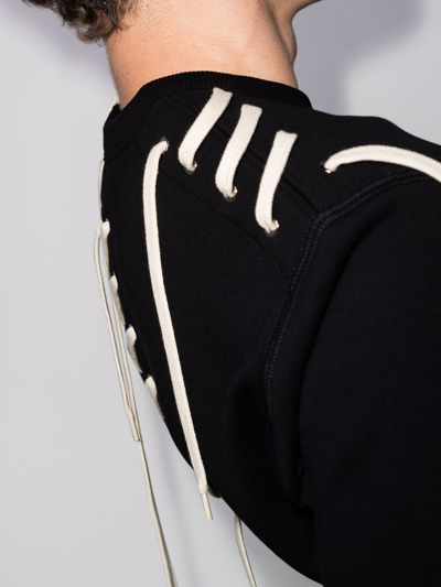 Shop Craig Green Shoelace-detail Sweatshirt In Black