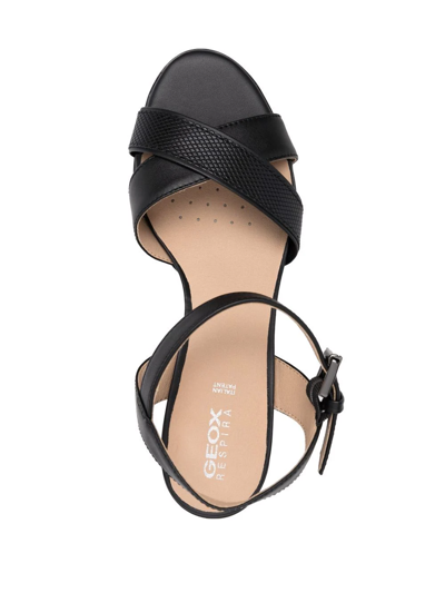 Geox Mary Karmen Crossover Sandals In Schwarz | ModeSens