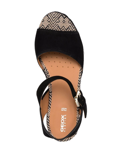 Geox Eolie Flatform Sandals In Schwarz