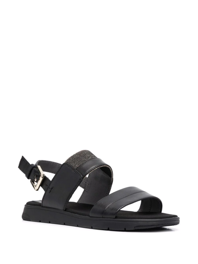 Geox Dandra Slingback Sandals In Schwarz