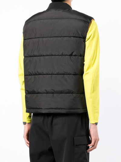 Alpha Industries Logo-patch Padded Gilet In Black