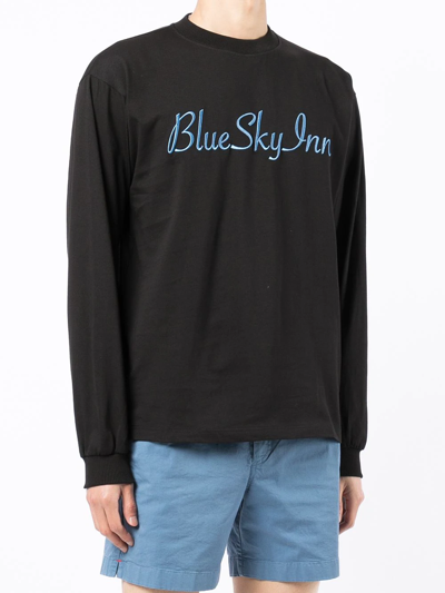 Shop Blue Sky Inn Embroidered Logo Sweater In Black