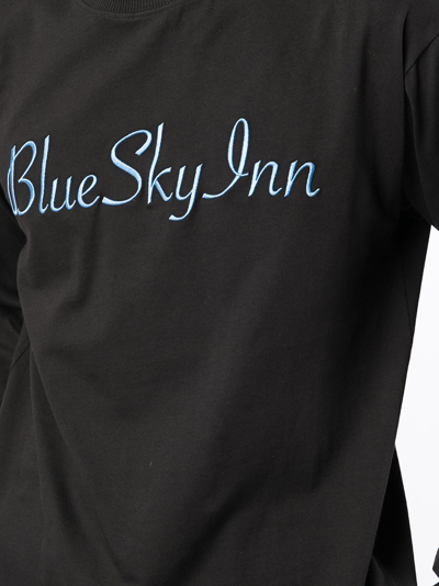 Blue Sky Inn Embroidered-logo Crewneck Sweatshirt In Black