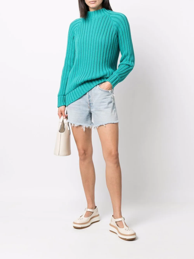 Sunnei Ribbed Knit Jumper In Blau