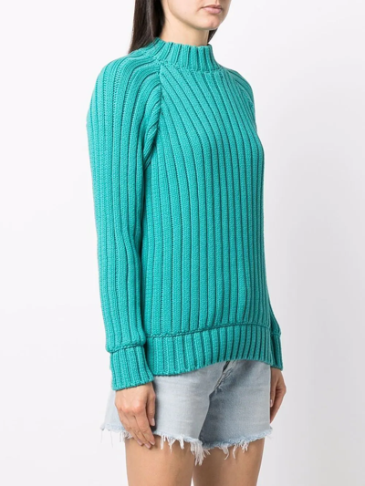 Sunnei Ribbed Knit Jumper In Blau