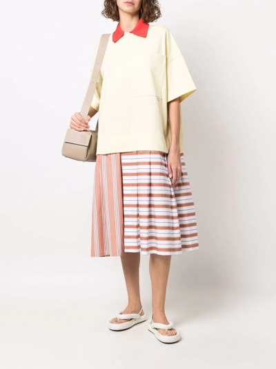 Shop Sunnei Layered-effect Polo Dress In Gelb