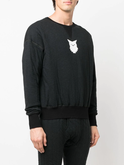 Shop Maison Margiela Animal Totem Patch-detail Sweatshirt In Grey