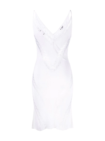 Shop Moeva Sheer Detail Beach Dress In Weiss