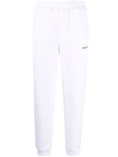 Shop Helmut Lang Logo-print Track Pants In Weiss