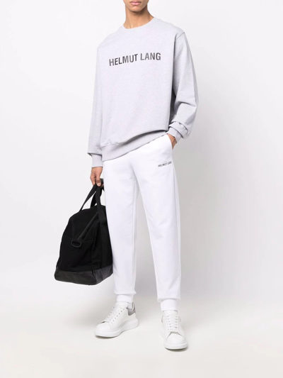 Shop Helmut Lang Logo-print Track Pants In Weiss