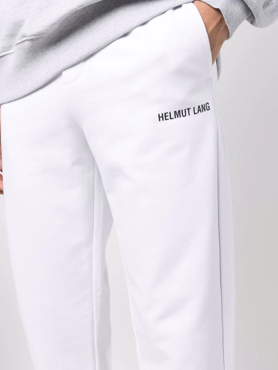 Shop Helmut Lang Logo-print Track Pants In Weiss