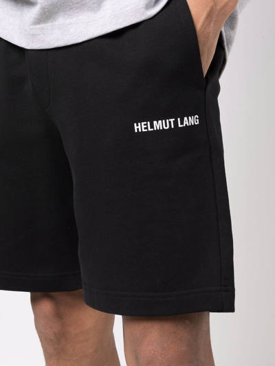 Shop Helmut Lang Bermuda Fleece Shorts In Schwarz