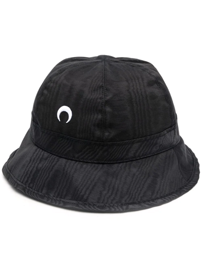 Shop Marine Serre Drawstring Bucket Hat In Schwarz