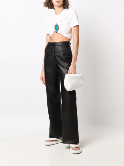 Marsèll Fantasmino Pebbled Leather Clutch In Weiss