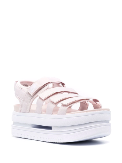 Shop Nike Icon Classic Platform Sandals In Rosa