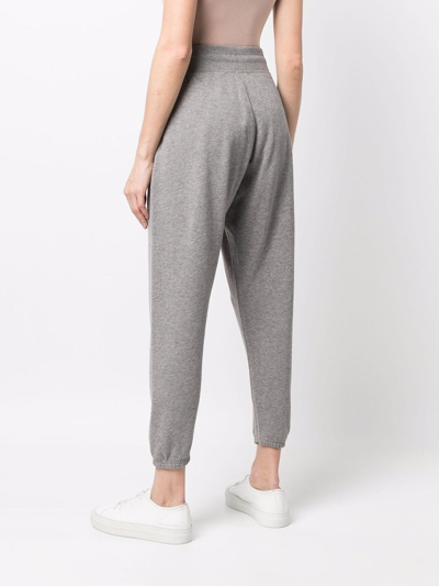 Shop Ralph Lauren Rlx Cropped Cotton-blend Track Pants In Grau