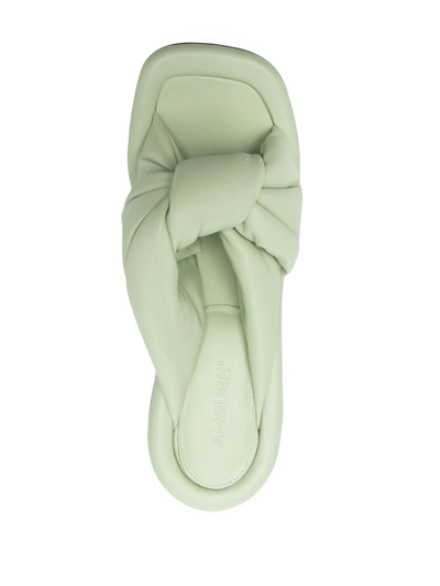 Ambush Open-toe Twisted Strap Sandals In Grün