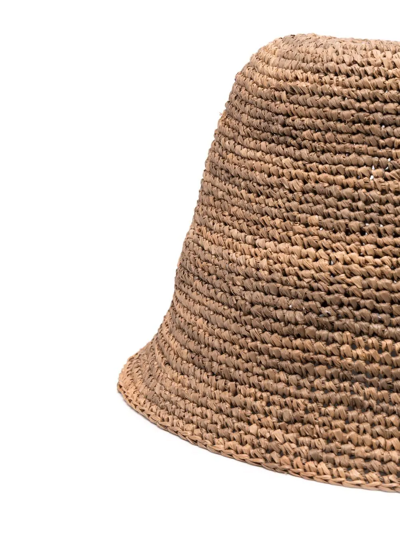 Shop Ibeliv Andao Raffia Tea Hat In Neutrals