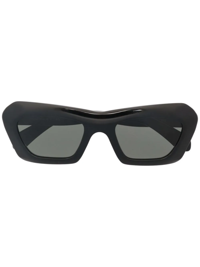 Shop Retrosuperfuture Zenya Geometric-frame Sunglasses In Schwarz