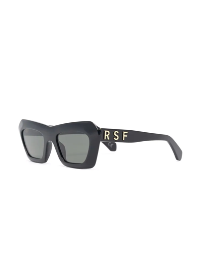 Shop Retrosuperfuture Zenya Geometric-frame Sunglasses In Schwarz