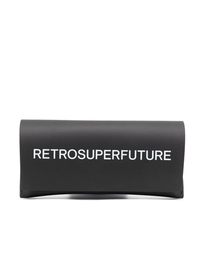 Retrosuperfuture Zenya Geometric-frame Sunglasses In Schwarz