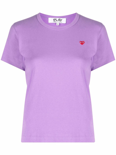 Comme Des Garçons Play Comme Des Garcons Play Logo Cotton T-shirt In Violett