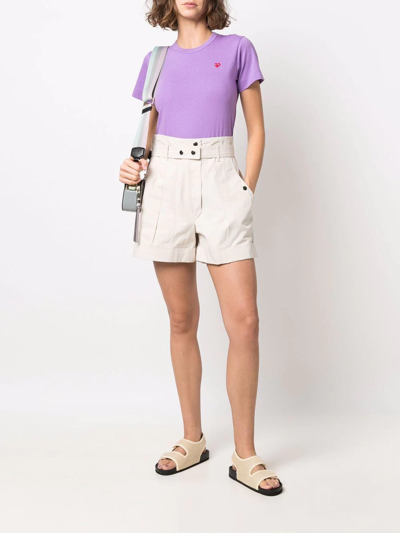 Comme Des Garçons Play Comme Des Garcons Play Logo Cotton T-shirt In Violett