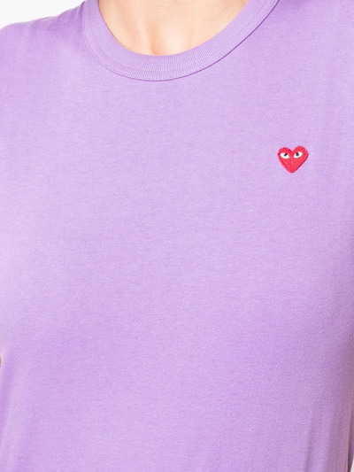 Comme Des Garçons Play Comme Des Garcons Play Logo Cotton T-shirt In Violett