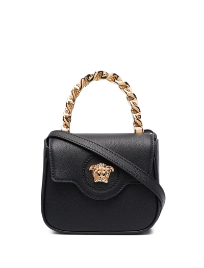 Shop Versace La Medusa Mini Bag In Black