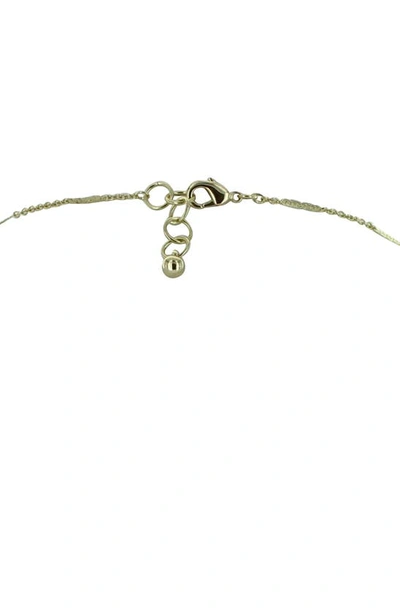 Olivia Welles Triple Charm Pendant Necklace In Blue