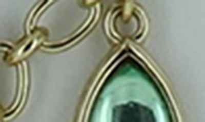 Olivia Welles Triple Charm Pendant Necklace In Blue