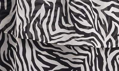 Shop 1.state Flutter Sleeve Dress In Chic Zebra