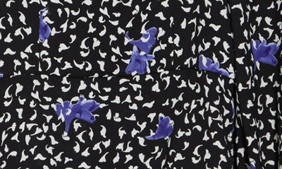 Shop Bcbgeneration Square Neck Floral Print Mini Dress In Black Ivory