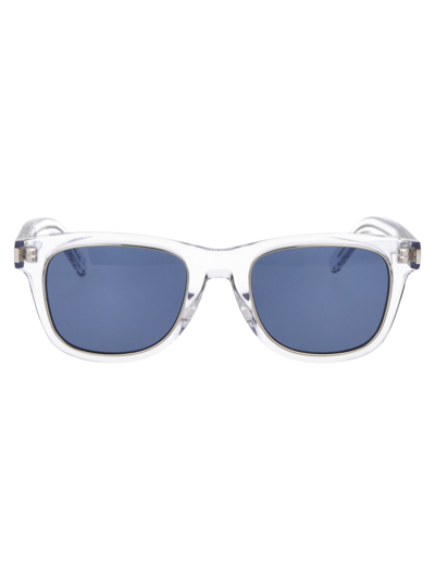 Shop Saint Laurent Eyewear Square Frame Sunglasses In Transparent